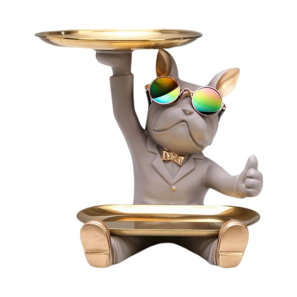 Bulldog Cool Sculpture - Butler Storage Box with Tray Nordic Decor