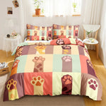 Load image into Gallery viewer, 3PCS Cartoon Cat Bedding Set - Cute Printed Duvet Cover &amp; Pillows
