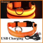 Load image into Gallery viewer, USB Rechargeable LED Dog Collar – Adjustable Glowing Safety Light for Pets

