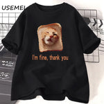 Load image into Gallery viewer, Funny Bread Dog Cat T-Shirt for Couples – Cotton Summer Graphic Tee for Men &amp; Women
