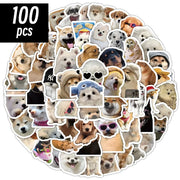 Funny Dog Stickers – 10/50/100pcs Cute Cartoon Decals for Laptop, Phone, Car, Guitar