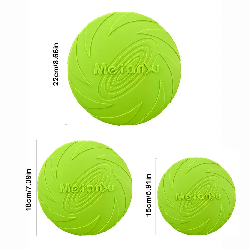 Multicolor Silicone Flying Disc – Durable Dog Chew & Training Toy