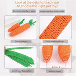 Load image into Gallery viewer, Cat Toys Simulation Carrot Squeaky Sisal Teeth Grinding Interactive Chew Toy
