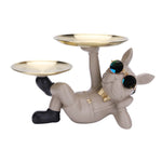 Load image into Gallery viewer, Bulldog Table Sculpture - Resin Decor with Pallet for Home Living Room
