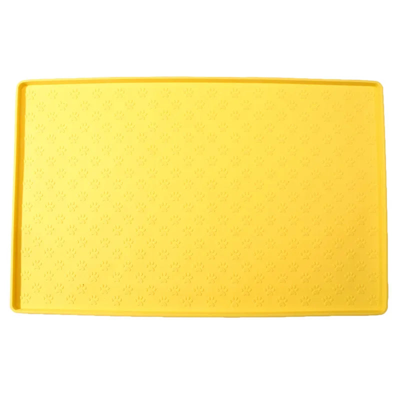 Waterproof Silicone Pet Placemat – Dog & Cat Feeding Bowl Mat