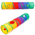 Load image into Gallery viewer, Rainbow Cat Tunnel - Collapsible Play Tube for Cats &amp; Puppies
