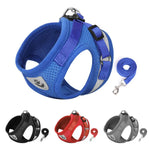 Load image into Gallery viewer, Dog Harness Lead Set - Adjustable Reflective Escape Proof Mesh Vest
