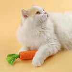 Load image into Gallery viewer, Cat Toy Carrot with Bell — Bite Resistant Rope Chew Toy for Cats &amp; Small Pets
