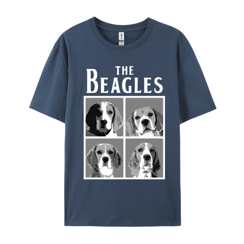 Cute Beagle Dog T-Shirt – Men’s Cotton Birthday Tee, Short Sleeve
