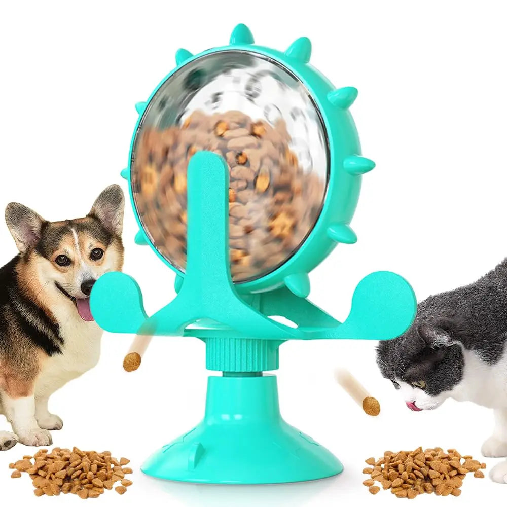 Pet Treat Dispenser Toy - 360° Rotating Interactive Food Feeder