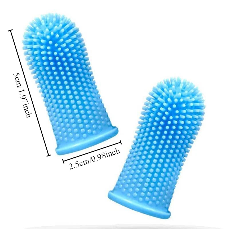 Dog Super Soft Pet Finger Toothbrush - Silicone Teeth Cleaning Brush