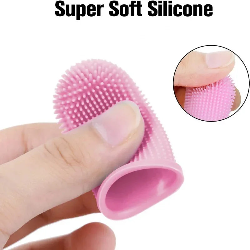 Dog Super Soft Pet Finger Toothbrush - Silicone Teeth Cleaning Brush