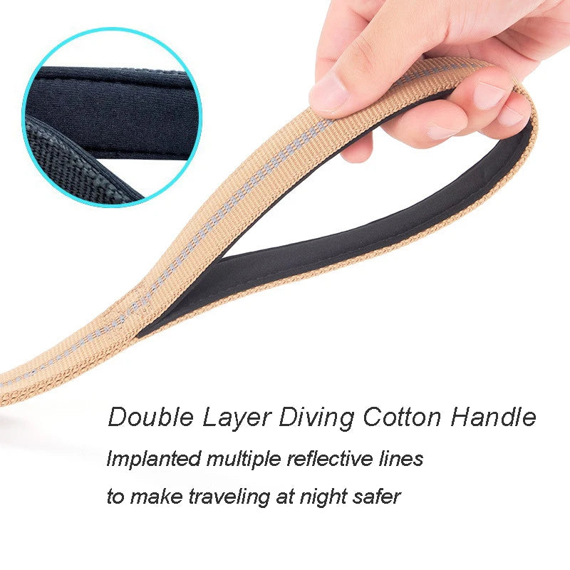 Heavy Duty Tactical Bungee Dog Leash – No Pull, Reflective & Shock Absorbing