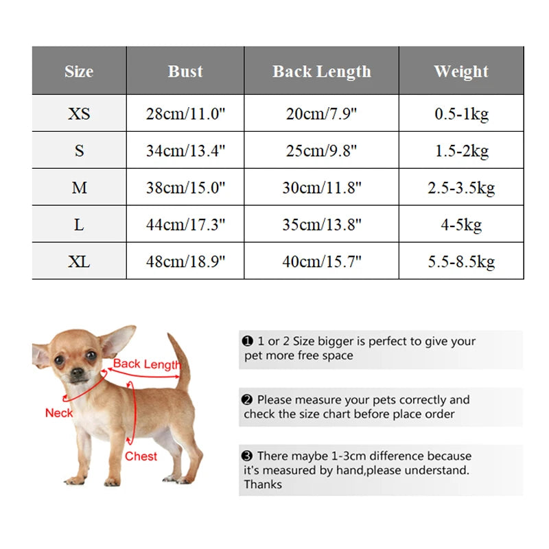 Warm Dog Hoodies - Soft Fleece Pet Clothes for Small Medium Dogs