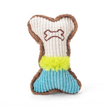Load image into Gallery viewer, 1pc Plush Bone Dog Squeaky Chew Toy for Small &amp; Medium Breed Puppies
