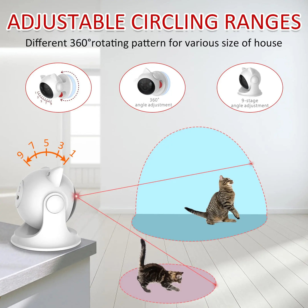 Automatic Rechargeable Cat Laser Toy with Motion, Random Mode, Indoor Pet Play