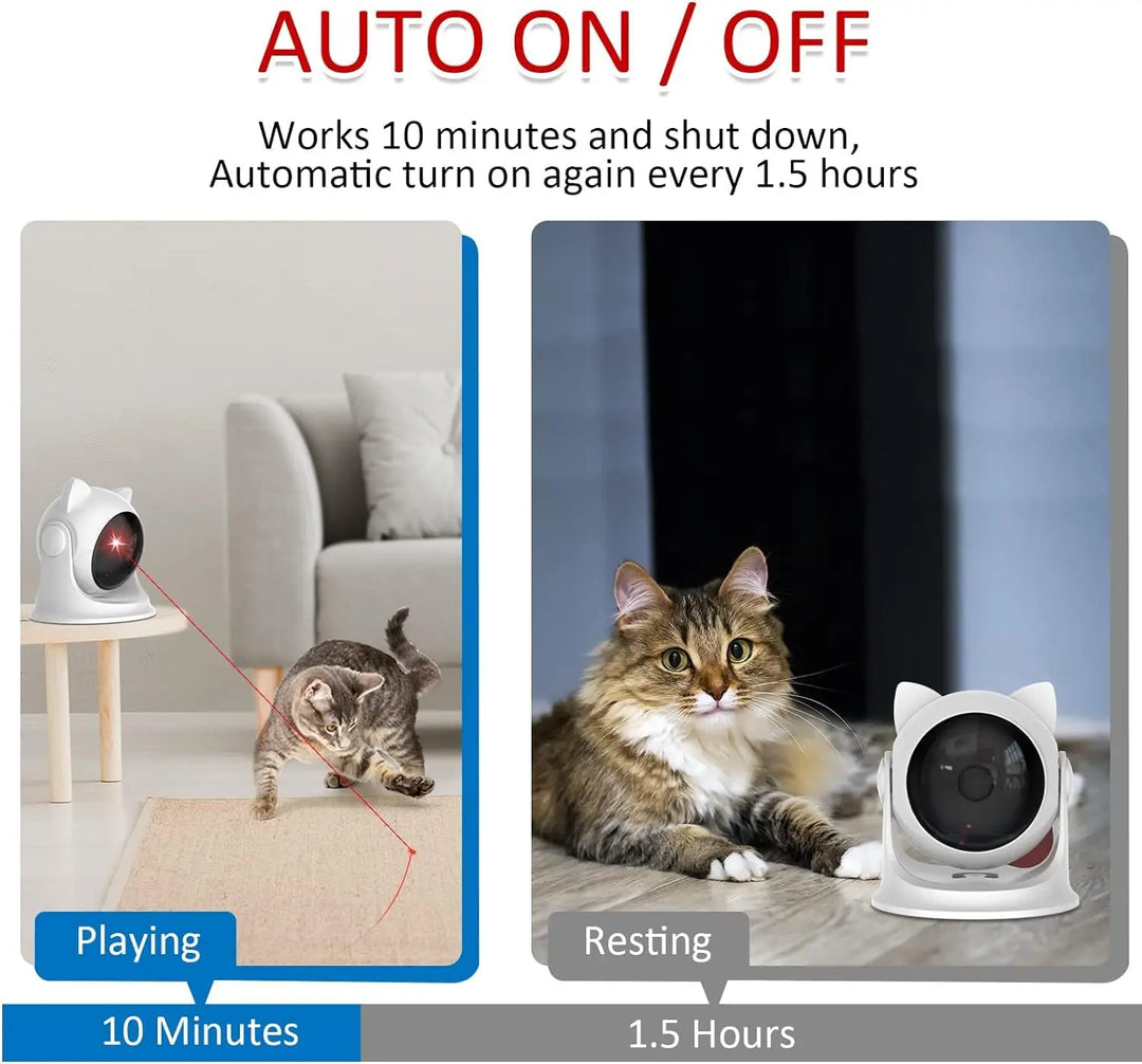 Automatic Rechargeable Cat Laser Toy with Motion, Random Mode, Indoor Pet Play