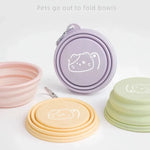 Load image into Gallery viewer, Foldable Silicone Dog &amp; Cat Bowls 350ml/650ml Portable Travel Food &amp; Water Tray
