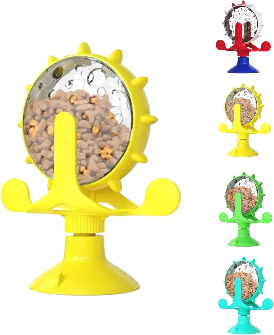 Pet Treat Dispenser Toy - 360° Rotating Interactive Food Feeder