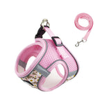 Load image into Gallery viewer, Floral Pet Harness and Leash Set - Reflective Anti-Escape for Dog&amp;Cat
