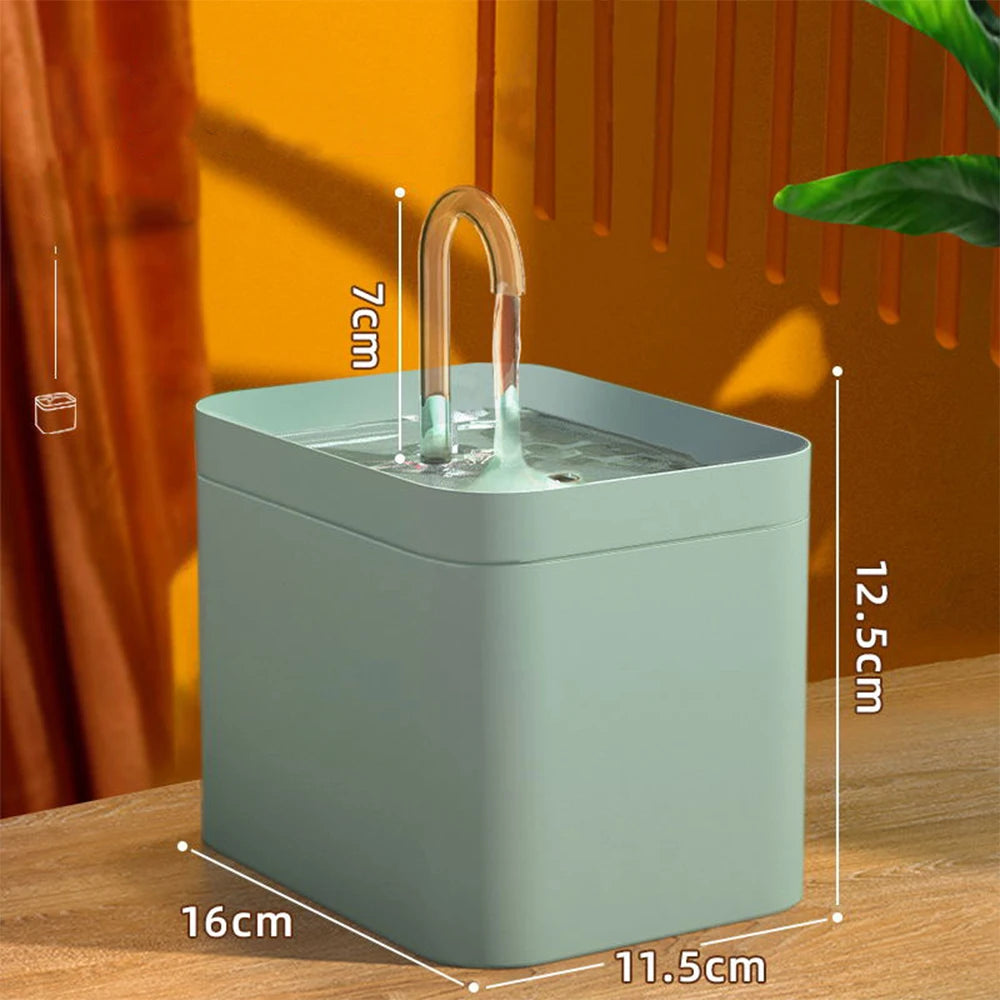 1.5L Cat Water Fountain - USB Electric Auto Filter Silent Dispenser