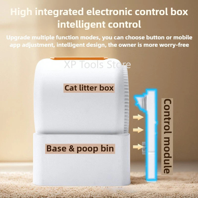Automatic Self-Cleaning WiFi Cat Litter Box with App & Deodorizer