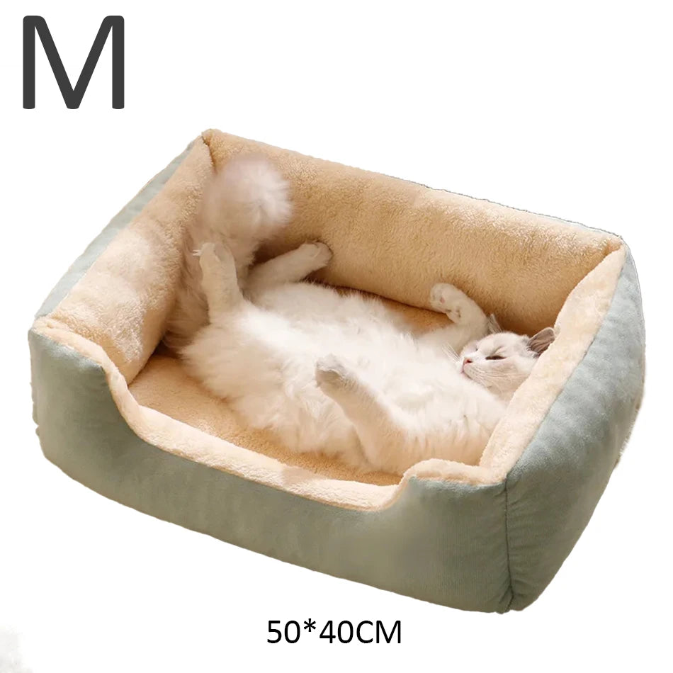 Pet Bed Basket - Comfortable Cushion House for Cats & Dogs