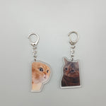 Load image into Gallery viewer, Women&#39;s Bag Pendant - Cute Two Cats Talking Meme Keychain Gift
