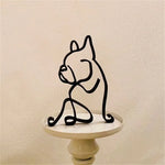 Load image into Gallery viewer, Dog Cat Minimalist Art Sculpture - Modern Metal Home Office Decor
