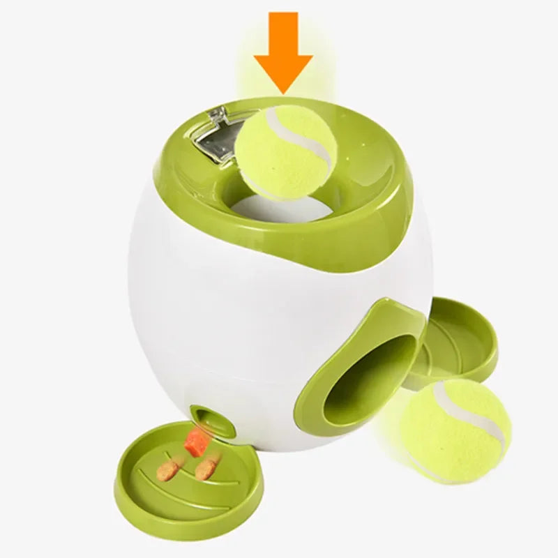 2 in 1 Dog Tennis Ball Launcher Automatic Thrower Interactive Training Toy