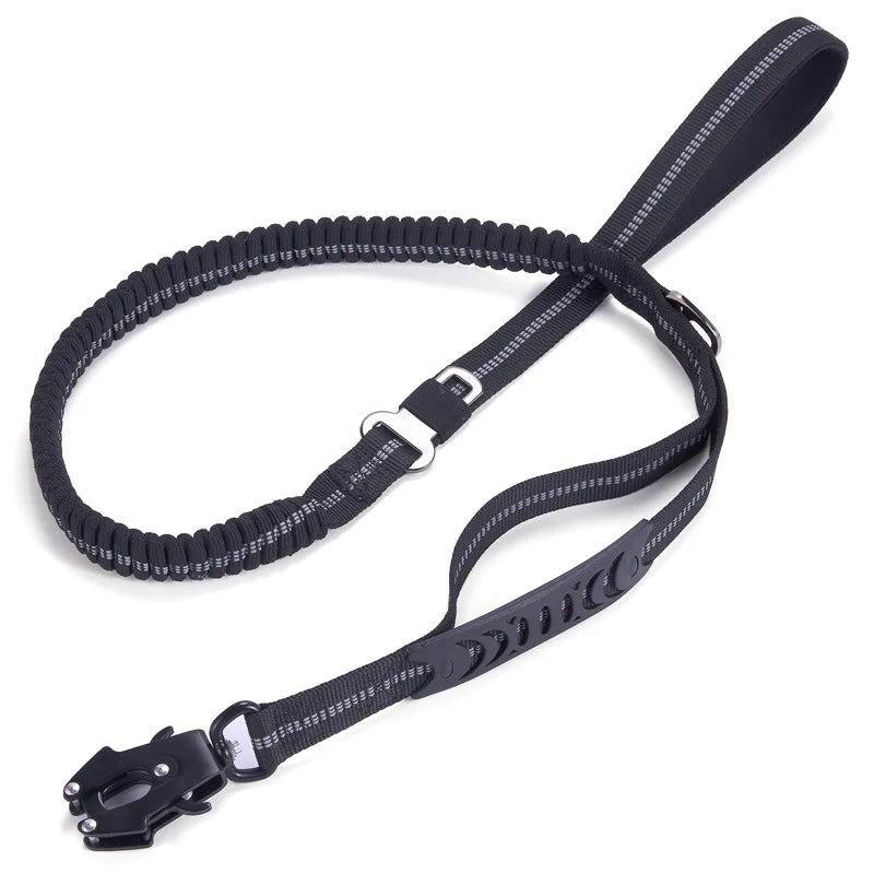 Heavy Duty Tactical Bungee Dog Leash – No Pull, Reflective & Shock Absorbing