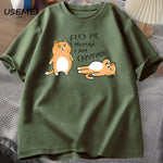 Load image into Gallery viewer, Men/ Women Funny Cat Lovely Print T-Shirt - Summer Cotton Harajuku Tee
