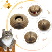 Round Magic Cat Scratching Board with Ball – Claw Care & Play