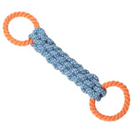 Load image into Gallery viewer, Braided Cotton Rope Dog Toy – Double Ring Chew for Teeth Cleaning
