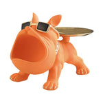 Load image into Gallery viewer, Bulldog Table Sculpture - Resin Decor with Pallet for Home Living Room
