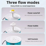 Load image into Gallery viewer, Cat Flower Water Dispenser - USB Silent Recirculating Pet Fountain
