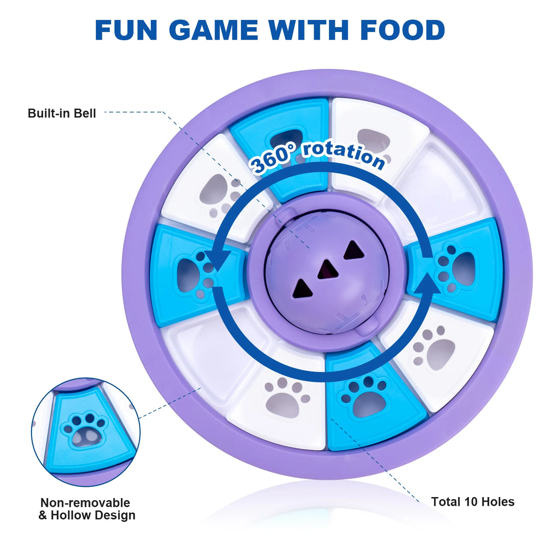 Slow Feeder Dog Toy Interactive Puzzle Bowl for Puppy IQ & Slow Eating Training