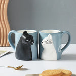Load image into Gallery viewer, 3D Cartoon Cat Water Cup - Creative Handle Ceramic Coffee Mug
