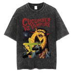 Load image into Gallery viewer, Animal Cat Print Vintage Washed T-Shirt - Y2K Cotton Hip Hop Tee
