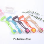 Load image into Gallery viewer, Durable Cotton Rope Dog Toy – Random Knot Design for Teeth Cleaning
