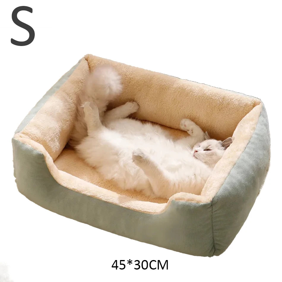 Pet Bed Basket - Comfortable Cushion House for Cats & Dogs